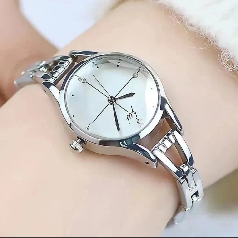 NEW Bright Silver JW Bracelet Watch For Women